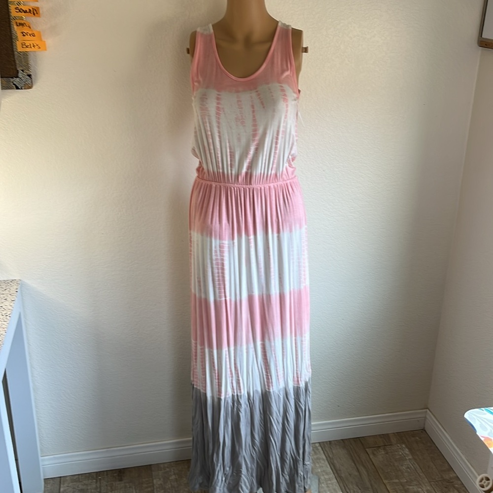 Maxi summer dress pink